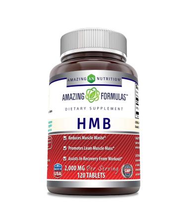 Amazing Formulas HMB 2,000 MG - 60 Servings - Supports Lean Muscle Mass - Boosts Workout Recovery Time -120 Count - Buy Online on GoSupps.com