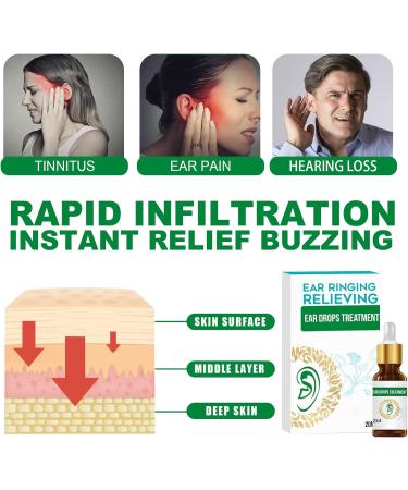 Asudaro 2 pieces Tinnitus ear drops for adults biological tinnitus 20 ml treatment of ear drops in the ear to help relieve - Buy Online on GoSupps.com