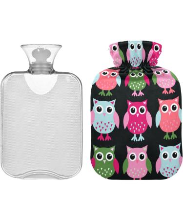 Cute Owl Hot Water Bottle with Cover - 2L Pain Relief Bag for Women Girls & Kids - International Shipping - Buy Online on GoSupps.com