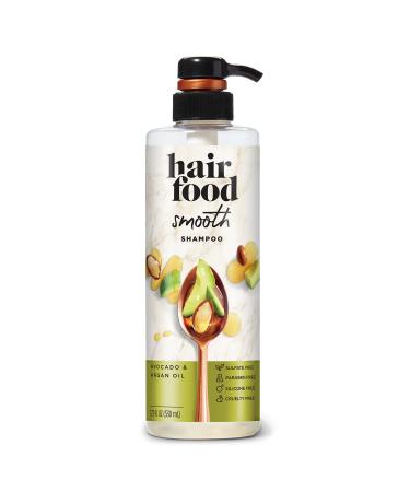 Hair Food Sulfate Free Shampoo Dye Free Smoothing Treatment Argan Oil and Avocado 17.9 Fl Oz (Packaging May Vary)