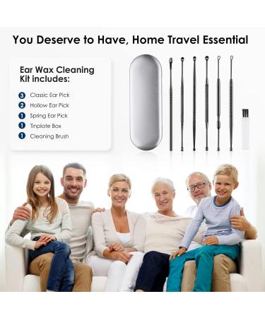 Buy Safe Ear Cleaning Kit | Painless Ear Wax Removal Tool | Easy to Use Earwax Removal Kit with Storage Box & Brush (Black - Buy Online on GoSupps.com