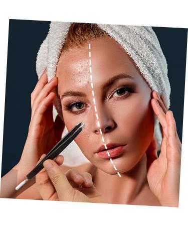 MERRYHAPY Double-Ended Eyebrow Tweezers Eyebrow Makeup Supply Eyebrow Repairing Tweezer False Eyelash Pick Tweezer Tweezer for False Eyelash Eyebrow Clip Stainless Steel - Buy Online on GoSupps.com