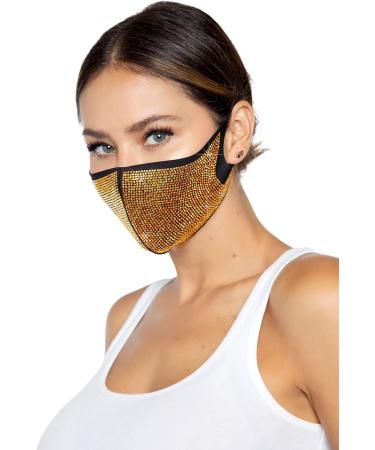 Buy Leg Avenue Alexi Rhinestone Mask in Gold - One Size | International Shipping Available - Buy Online on GoSupps.com