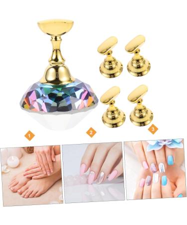 Housoutil 1 Set Nail Holder Magnetic Nail Stand Diy Nail Art Stand Manicure Training Stand Nail Display Stand Magnetic Base Nail Art Practice Stand Gem Japanese Crystal 3.5X3.5X2CM Colorful - Buy Online on GoSupps.com