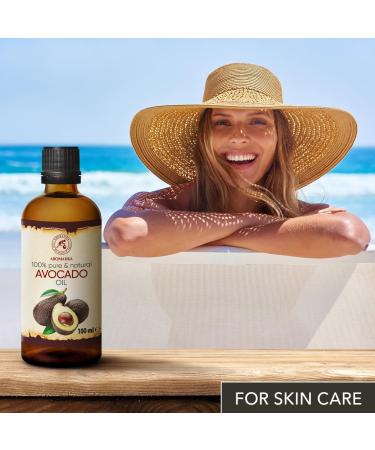 Pure Cold Pressed Avocado Oil 100ml - Intensive Care for Face Body & Hair - Glass Bottle - Nourishing Body Care Oil - Buy Online on GoSupps.com