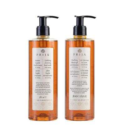 Prija Prija Liquid Soap + Hair & Body Conditioner with Ginseng 2 x 380ml Soap Wellness Spa Shower Gel Hair Shampoo Soap