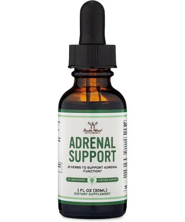 Organic Adrenal Support Liquid Drops - 10 Adaptogens for Adrenal Fatigue - Cortisol Manager & Stress Relief - 1 Month Supply - Double Wood - Buy Online on GoSupps.com