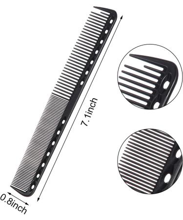Carbon Fine Cutting Comb Carbon Fiber Salon Hairdressing Comb Hairdressing Comb Heat Resistant Barber Comb (3 Pieces Black) - Buy Online on GoSupps.com