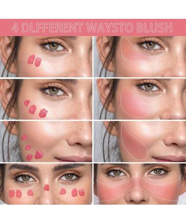 HANDAIYAN Blush Stick Liquid Blush High Pigment Weightless Long-Wearing Natural-Looking Dewy Finish Skin Tint Cheek Tint Makeup (01#Love Cake with Fine Glitter) - Buy Online on GoSupps.com