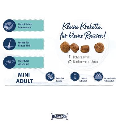 Happy Dog Fit & Vital Mini Adult 800g - Premium Nutrition for Small Breeds | International Shipping Available - Buy Online on GoSupps.com