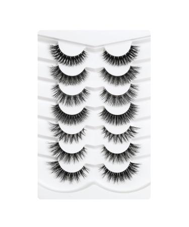 3d false eyelashes Cat-Eye Wispy natural short false eyelashes Supernatural cross fluffy soft reusable faux mental happy Heartbeat (No.191) - Buy Online on GoSupps.com