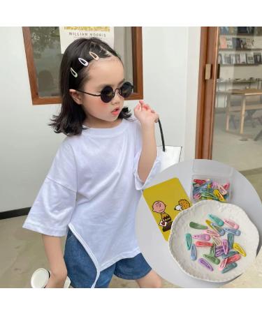30 Pieces Candy Color Small Hair Clip Girls Baby Snap Hair Clip 3cm Metal Snap Hair Mini Clip Use for Girls Child - Buy Online on GoSupps.com