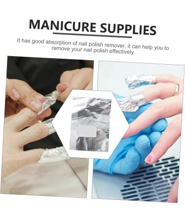  minkissy minkissy 400pcs Nail Polish Remover Sheet Cotton Makeup Remover Aluminum Foil Gel Nail Polish Disposable Wipes Aluminum Foil Cotton Cleaner Manicure - Buy Online on GoSupps.com