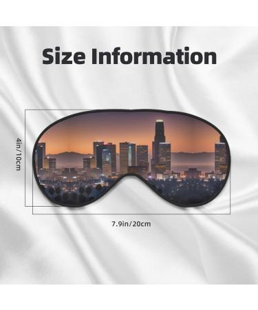 Los Angeles Skyline Print Eye Mask | Soft Travel Eye Shade for Sleep Yoga & Shift Work - Buy Online on GoSupps.com