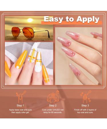 Lavender Violets 13-Piece Gel Nail Polish Set - Spring White Pink Wedding French Nail Art with Beige Rose Gold Shades - UV LED Soak Off with Base Coat, Matte Finish, No Wipe Top Coat, Nail File Included - C963A - Buy Online on GoSupps.com