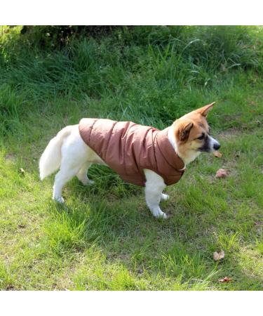 Buy Joydaog 2-Layer Fleece Lined Dog Jacket - Warm Windproof Extra Soft - Large Brown - Perfect for Winter & Cold Weather | International Shipping Available - Buy Online on GoSupps.com