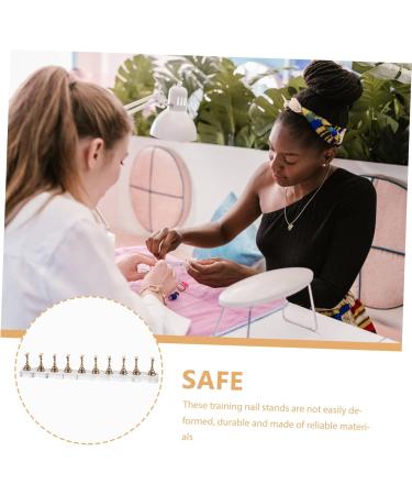 Healeved 2 Sets Nail Art Nail Racks Happy New Year Hats Nail Drill Handle Stand Nail Stand Nail Decoration Nail Practice Hands Metal Decor Acrylic Decorative Nails Manicure - Buy Online on GoSupps.com