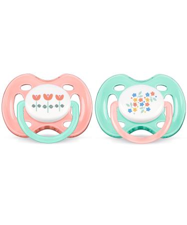 Philips AVENT SCF172/02 Pacifier Freeflow 0-6 months girl multi-coloured girl flowers