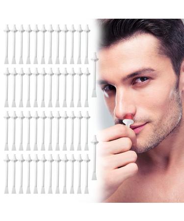 Nuqin 50Pcs Multifunction Nose Wax Sticks 2 in 1 Hair Removal Tool Skin Friendly Smooth Double Ended Eyebrow Wax Sticks Non Toxic Material Suitable for Beauty Shops or at Home to Nose Hair Removal