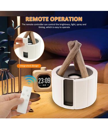 FALESOUL Bonfire Diffuser Bonfire Aromatherapy Essential Oil Diffuser 250ml Mini Bonfire Diffuser with Remote for Home Bedroom Office Remote Control Auto Shut-Off Night Light Gift (White) - Buy Online on GoSupps.com