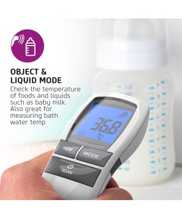 Salter TE-250-EU No Touch Infrared Thermometer - Forehead & Object Mode, Night Mode, Fever Alarm - 30 Memory Recall - Backlit Display - Instant & Accurate - for Babies/Adults - Buy Online on GoSupps.com