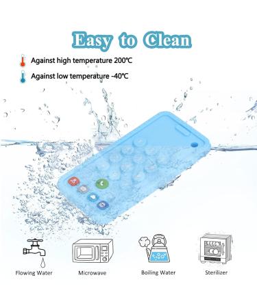 Buy Sensory Chew Toy - Cell Phone Shape Silicone Teether for Toddlers | Bright Blue Color Soft & Fun - International Shipping Available! - Buy Online on GoSupps.com