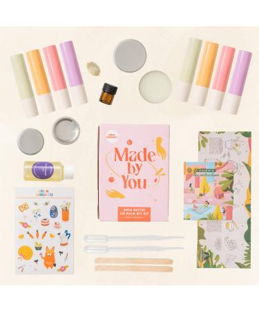 Shea Butter Lip Balm DIY Kit (Made in USA)  Creates 10 Luxurious Lip Balms with EVERYTHING Included