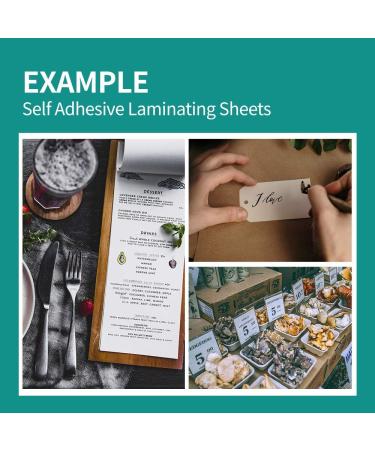 HA SHI Self Adhesive Laminating Sheets, Cold Laminate, self Seal, Plastic  Paper, 8.5 x 11 Inch (20 Sheets)