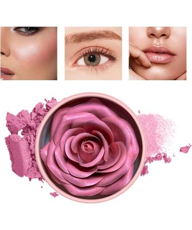 Rose Blush 3D Petal Inspired Face Powder Long Lasting Buildable Color Lightweight cheek makeup for feminine girls romantic party and evening event appearance - Buy Online on GoSupps.com