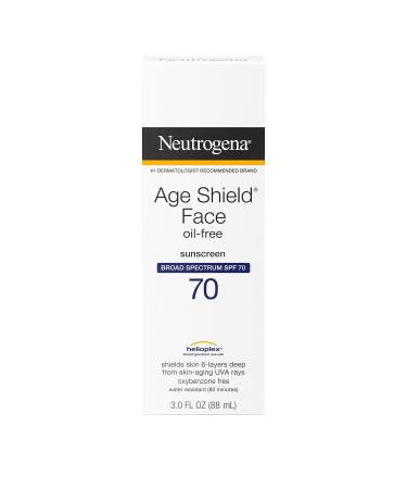 Neutrogena Age Shield Anti-Oxidant Face Lotion Sunscreen SPF 70 - Oil-Free Non-Comedogenic Moisturizing Anti-Aging Protection - 3 fl. oz - International Shipping Available - Buy Online on GoSupps.com