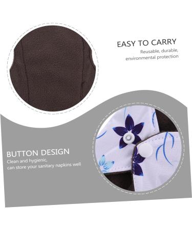 Hemoton 6Pcs Washable Bamboo Charcoal Cloth Menstrual Pads - Reusable Period Pads for Nursing Mothers - Buy Online on GoSupps.com