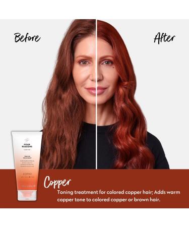 Four Reasons Color Mask - Copper Tint Treatment for Colored Hair | Semi-Permanent Color & Toning - 6.76 fl oz (Old Packaging) | International Shipping Available - Buy Online on GoSupps.com