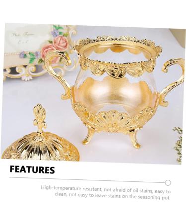 HOMSFOU 1pc Box Spice Jar Glass Terrarium with Lid Glass Food Storage Jar Glass Storage Container Sugar Server Retro Kitchen Canisters Seasoning Dispenser Jars Tea Pot Coffee - Buy Online on GoSupps.com