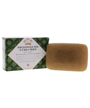 Nubian Heritage Abyssinian & Chia Seed Bar Soap, 5 Ounce Abyssinian Oil & Chia Seed 5 Ounce (Pack of 1)