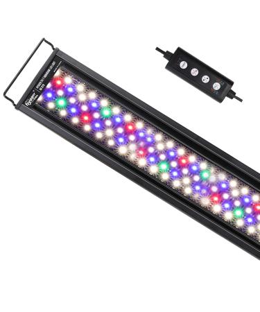 hygger Advanced Full Spectrum LED Aquarium Light with Timer 24/7 Lighting Cycle, Customize Mode 7 Colors 5 Intensity Planted Tank Light for 5575 Gallon Fish Tank 48"- 54"