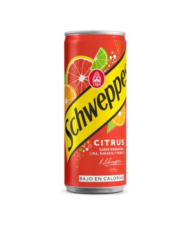 Schweppes, Citrus, Boisson Pétillante, Boisson Aromatisée aux Agrumes, 330 ml