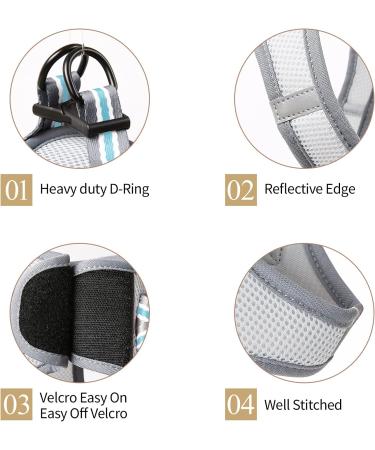 Buy Heele Small Soft Dog Dishes & Adjustable Harness Vest - Air Mesh Reflective Design for Walking Training - XS Size - International Shipping - Buy Online on GoSupps.com