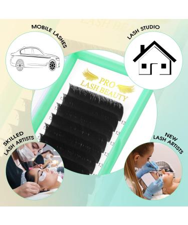 Easy Fan Lashes C-0.10-12 Eyelash Extensions C D Curl | Self Fanning & Automatic Blooming Lashes | Russian Volume Lashes (12mm) - Buy Online on GoSupps.com