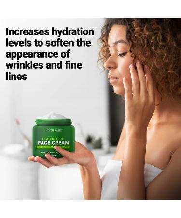 MYST RE BEAUT Tea Tree Oil Face Cream with Vitamin C - Acne Soothing & Wrinkle Reducing Formula - 8 oz - Buy Online on GoSupps.com