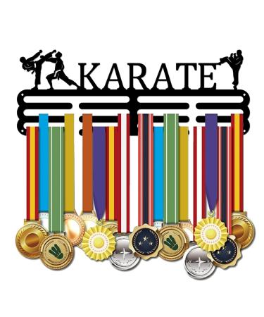 SUPERDANT Karate Medal Hanger Display Japanese Karate Sports Race Medal Holder for 60+ Medal Hanger Display Metal Holder Ribbon Display for Competition Medal Hanging Athlete Gift Taekwondo
