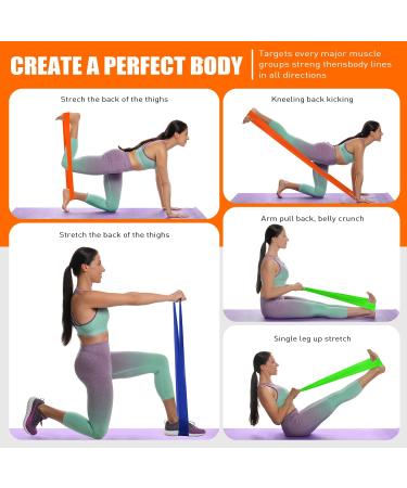 Non-Latex Resistance Bands Set - 1.8m Orange/Green/Blue - Ideal for Physical Therapy, Strength Training, Yoga, Pilates - Home Workout Bands with Various Strengths - Buy Online on GoSupps.com