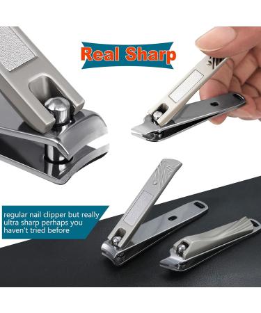SG Nekoo Sharp Fingernail Clipper Set Trim Nail Toenail Clippers for Thick Nails 4 Pieces Nail Cutter Set Straight Curved Nail Clippers Nail File Ear Spoon for Women Men Seniors (GJ4PSC) - Buy Online on GoSupps.com
