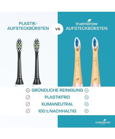 Truemorrow Sustainable Bamboo Brushes for Oral-B Pulsonic | 8-Piece Set | Plastic-Free Biodegradable Handle | Vegan Medium Bristle | Colorful & Eco-Friendly - Buy Online on GoSupps.com