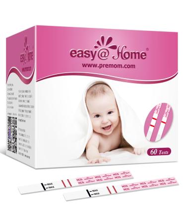Easy Home 60 x pregnancy test early test 10 Miu/ml - sensitive pregnancy test - early pregnancy test stripes with maximum accuracy |Reliable ultra early test pregnancy 1 piece (60s pack) - Buy Online on GoSupps.com