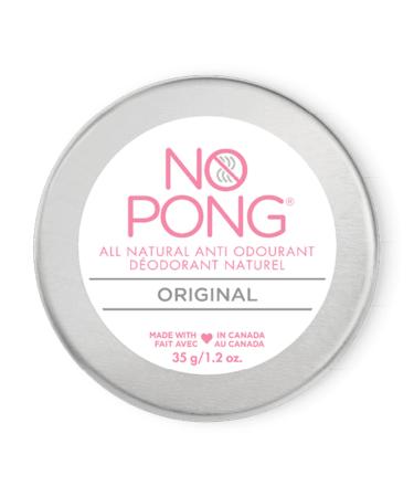 No Pong - Original - All Natural Deodorant Plastic-Free Paraben-Free Aluminum-Free For Men and Women 35g cream