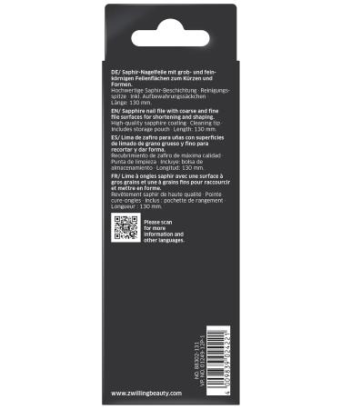 Buy Zwilling Sapphire Nail File - Professional Double-Sided 130mm with High-Quality Coating | Classic 1-Pack - International Shipping Available - Buy Online on GoSupps.com