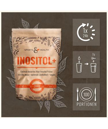 Inositol+ Powder 200g | Vegan Myo-Inositol Supplement | Additive-Free | Bio Maca Red | With Measuring Spoon | International Shipping - Buy Online on GoSupps.com