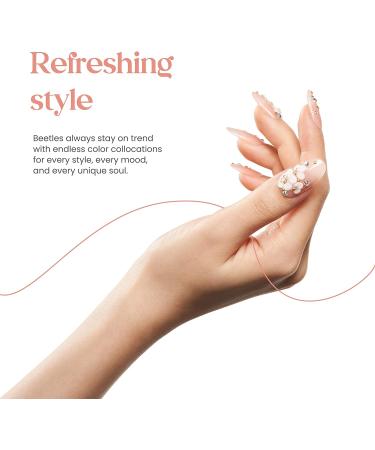 Beetles Gel Nail Polish 2002-Cream Tan 15ml - Nude Translucent Neutral Color Gel Polish | Soak Off LED Lamp Gel Nails French Manicure Art - 0.5oz - Buy Online on GoSupps.com