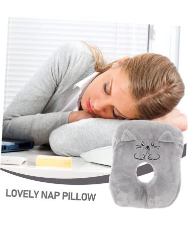 Healeved Neck Nap Pillow - Gray PP Cotton | Comfortable 28x23cm Travel Pillow for Girls - International Shipping Available - Buy Online on GoSupps.com