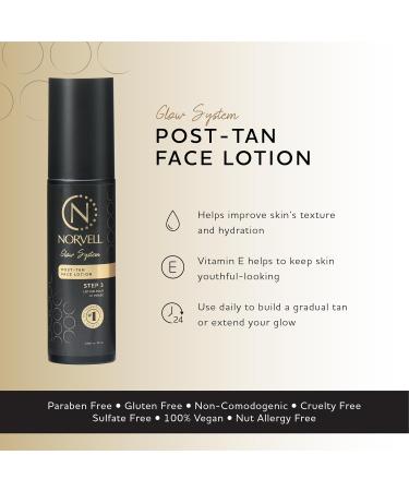 Norvell Glow System Post-Tan Face Lotion - 2 fl oz | Extend Your Tan & Build a Gradual Glow | Ideal After Tanning Lotion for Face - Buy Online on GoSupps.com